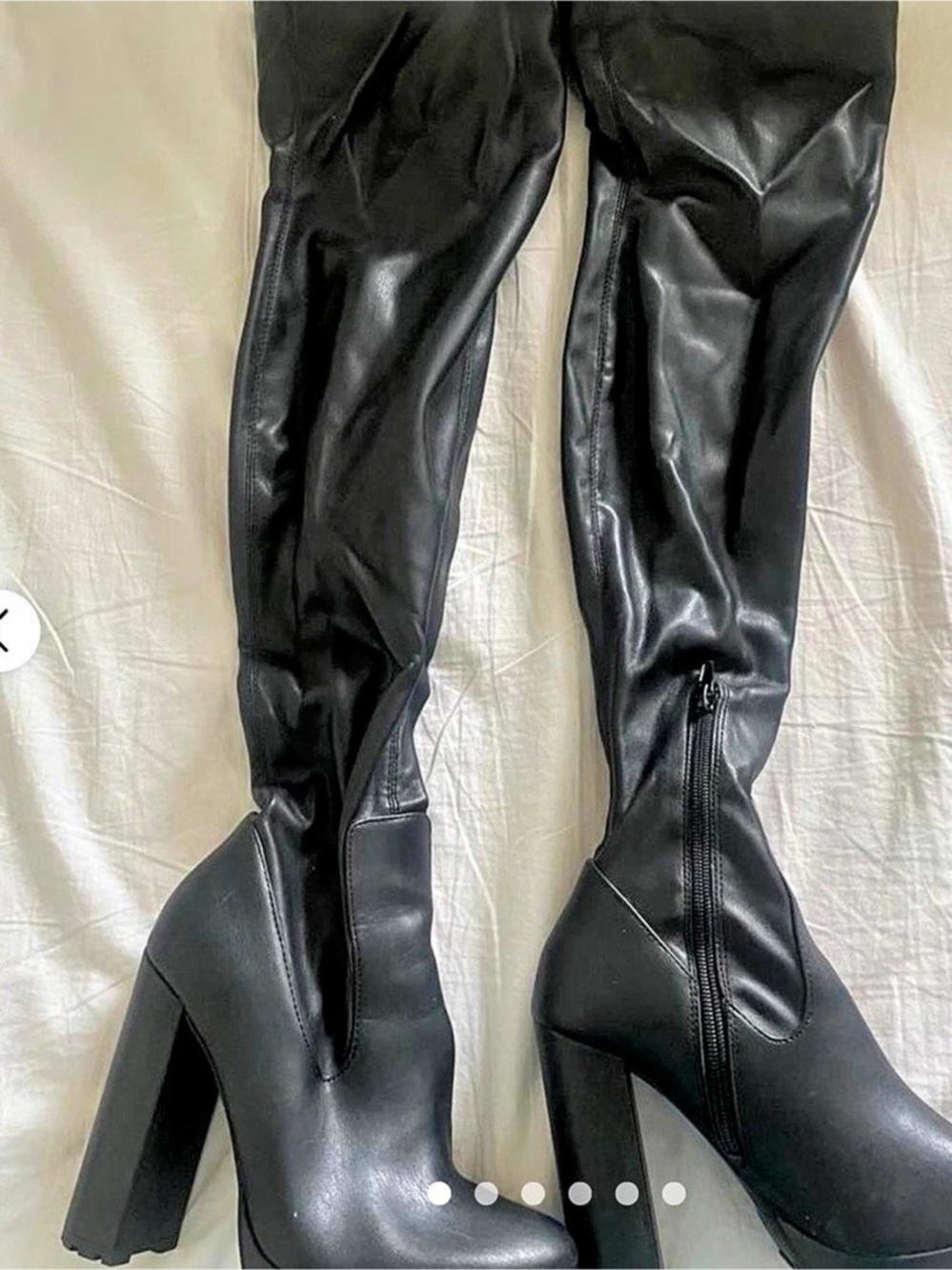 Aldo Black Over-the-Knee Heeled Boots Like New